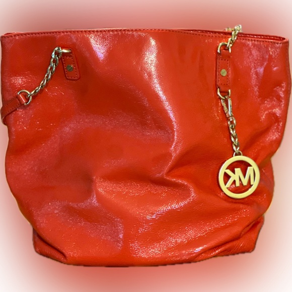 Orange Michael Kors purse - Picture 1 of 5